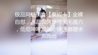 极品网红美女【莫妮卡】全裸自慰，水晶假屌爆插无毛骚穴，低低呻吟浪叫，快速磨蹭水声哗哗